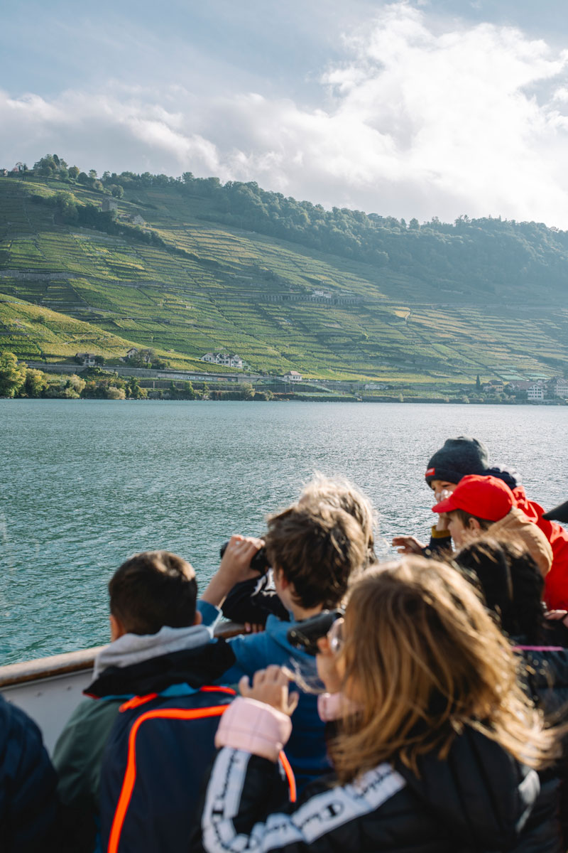 vue panoramique vignes Lavaux atelier enfants