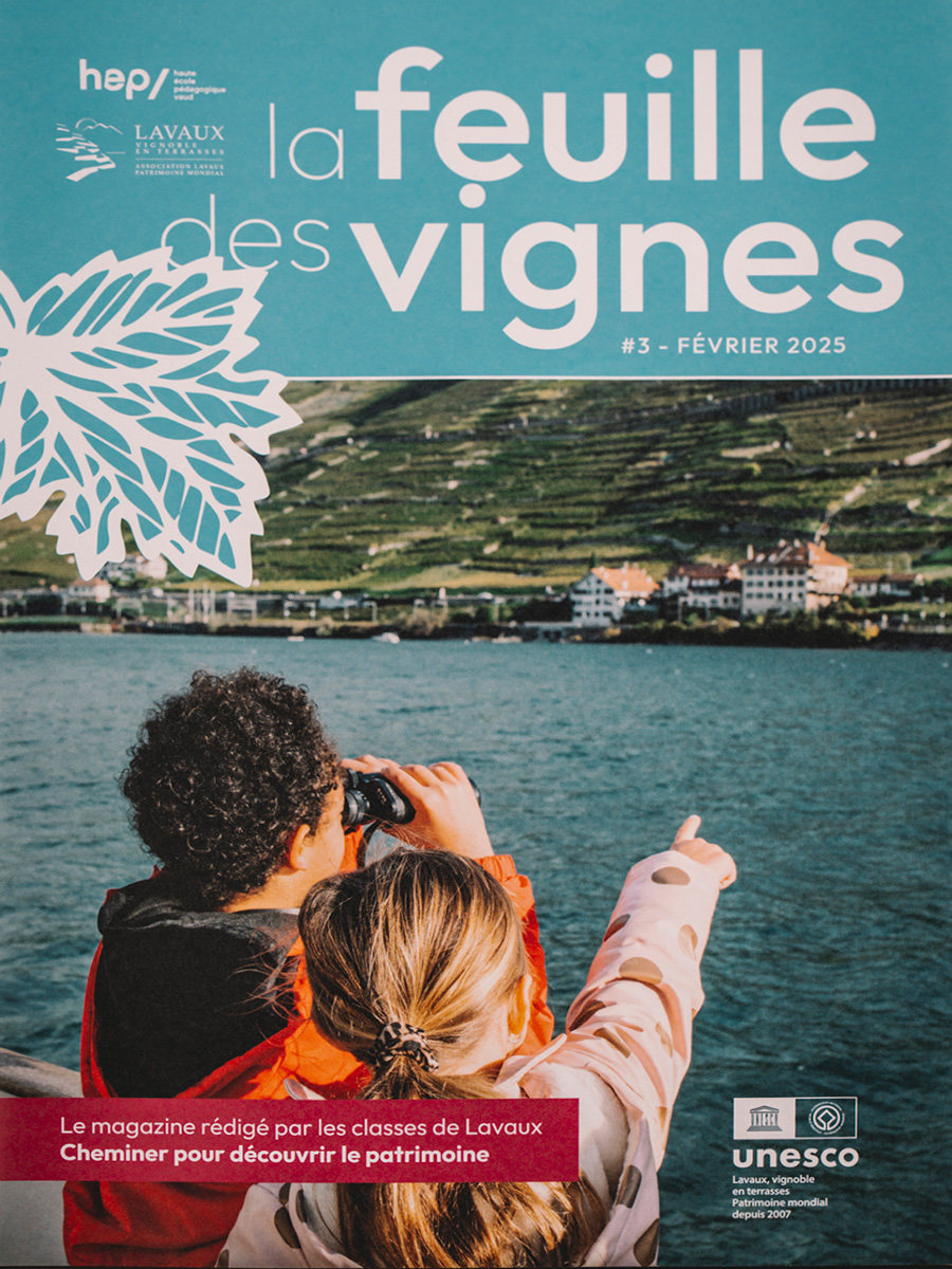 Photo publicité imprimé magazine Lavaux patrimoine mondial LA feuille des vignes