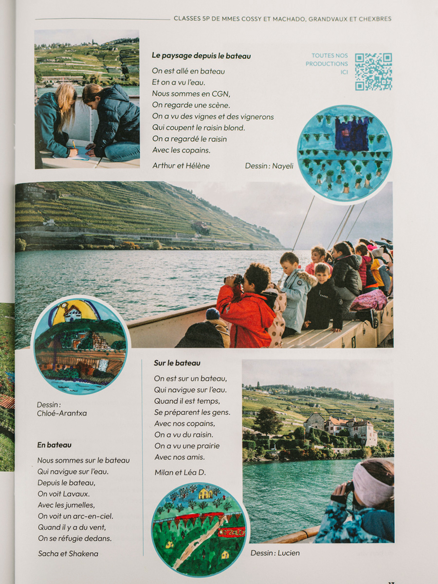 Photo publicité imprimé magazine Lavaux patrimoine mondial LA feuille des vignes