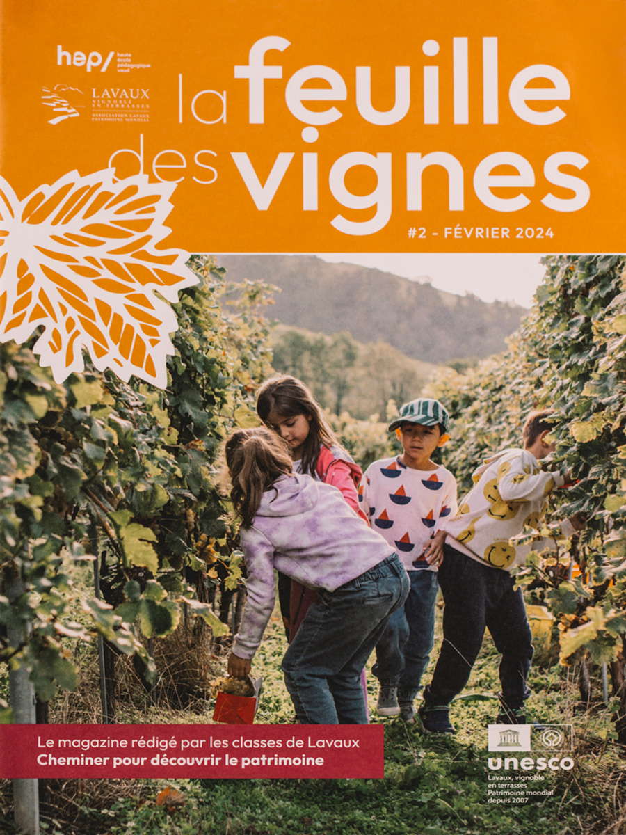 Photo publicité imprimé magazine Lavaux patrimoine mondial LA feuille des vignes