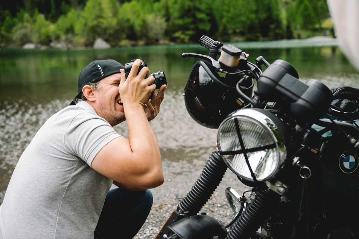 portrait Moto bmw Lac de Derborence William Gammuto backstage