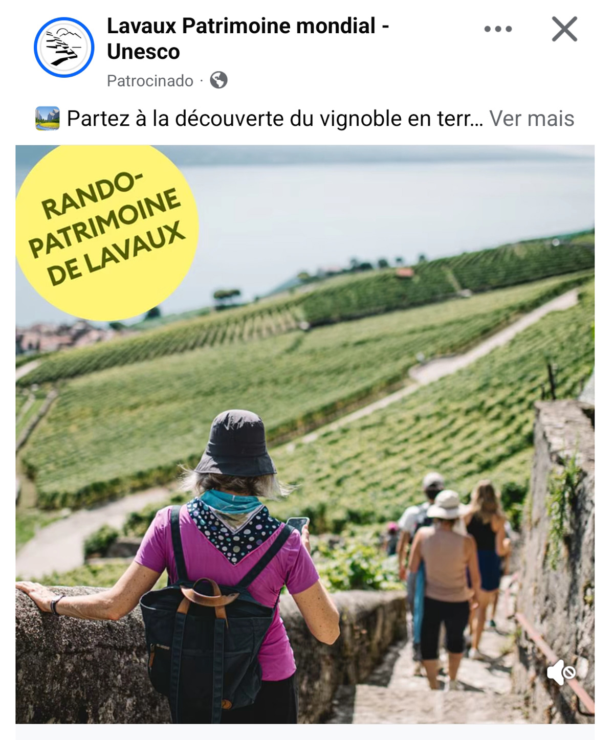 Photo visite guidée Lavaux Patrimoine Mondial Publicité