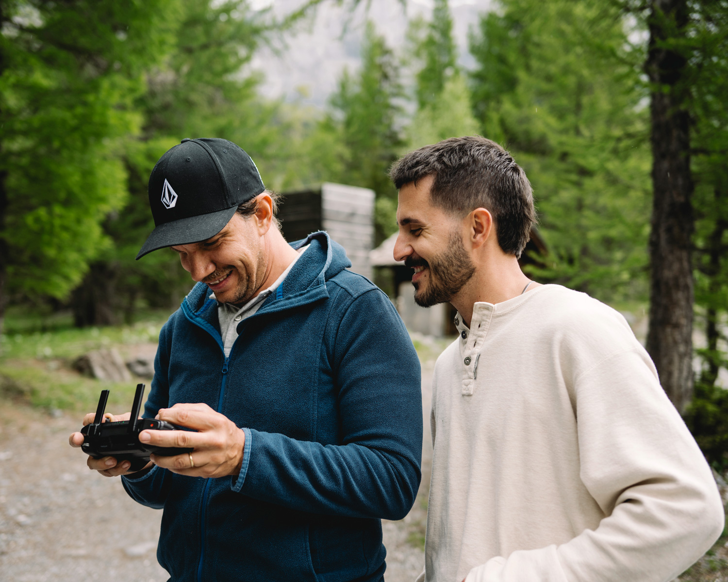 backstage François et William qui drone
