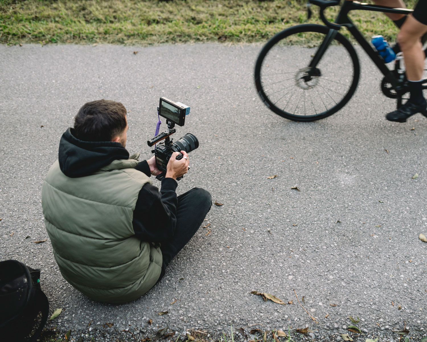 Valentine Rousseau  cycliste backstage